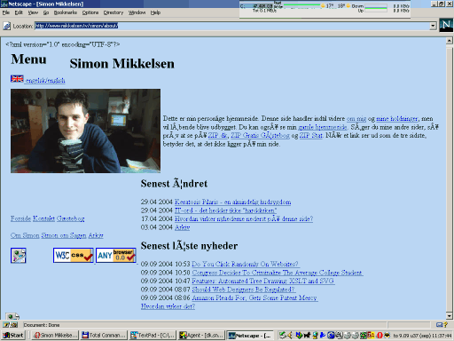 Denne side i Netscape Navigator 3